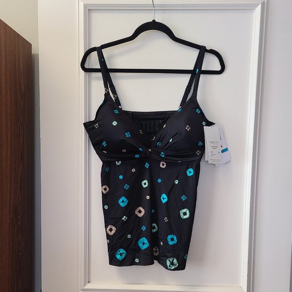Coco Reef Diamond Wrap Tankini Top Sz 12 /36D - Picture 3 of 5